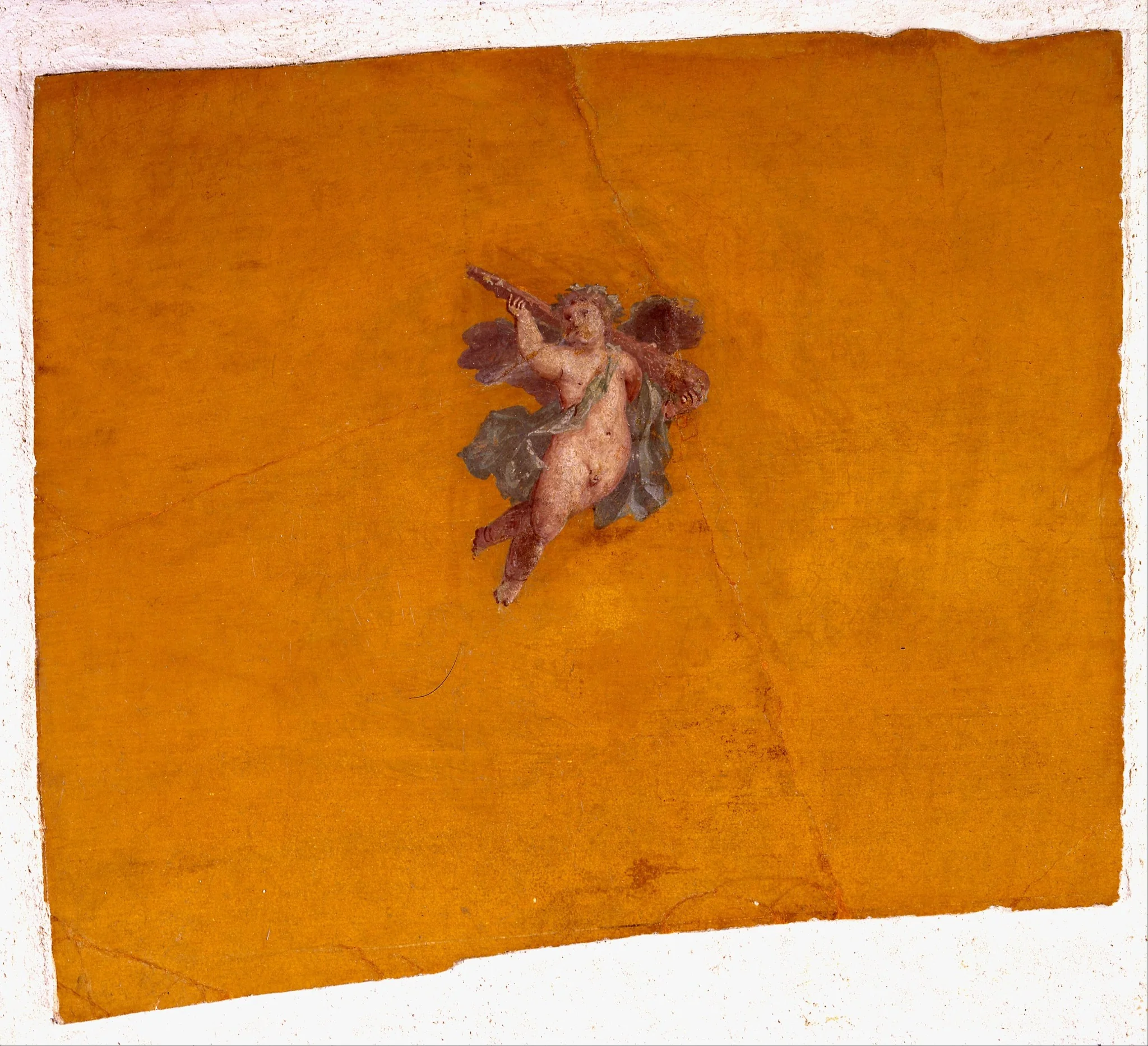 Fragment of wall painting with a flying Eros, detail