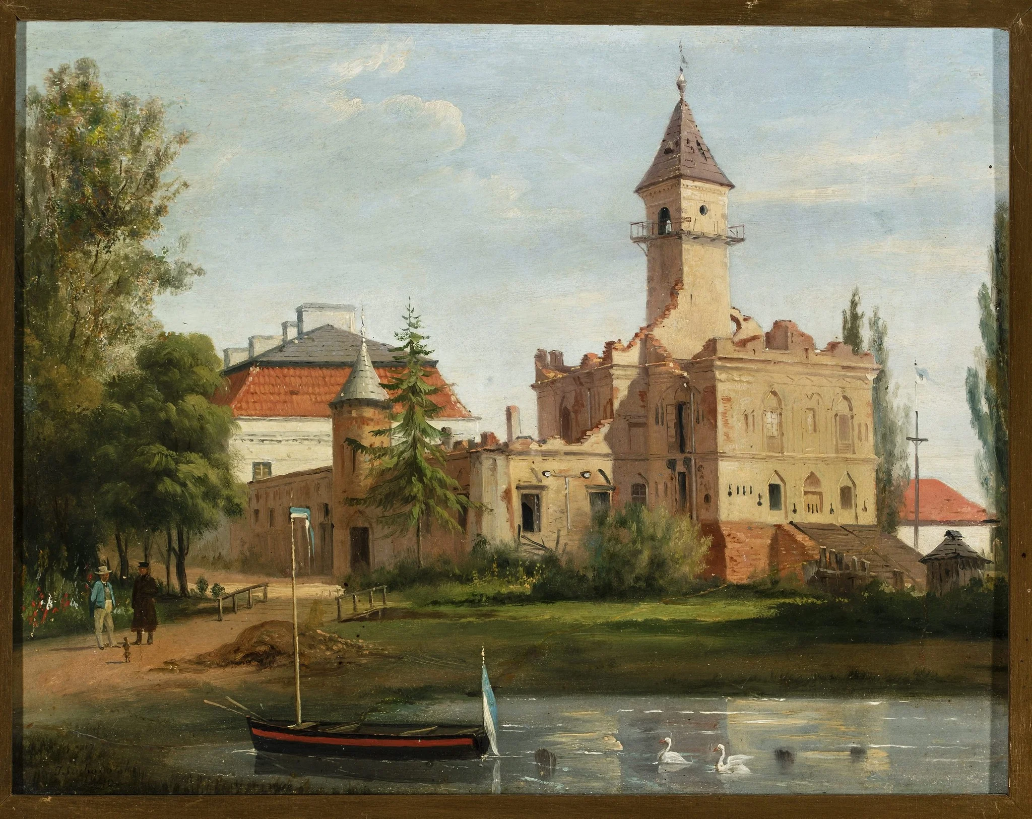 View of the castle in Radziejowice, detail
