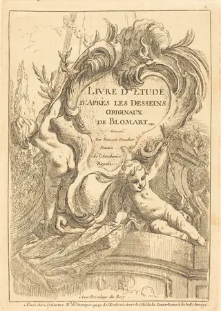 Title Page, by François Boucher, ink, 1735