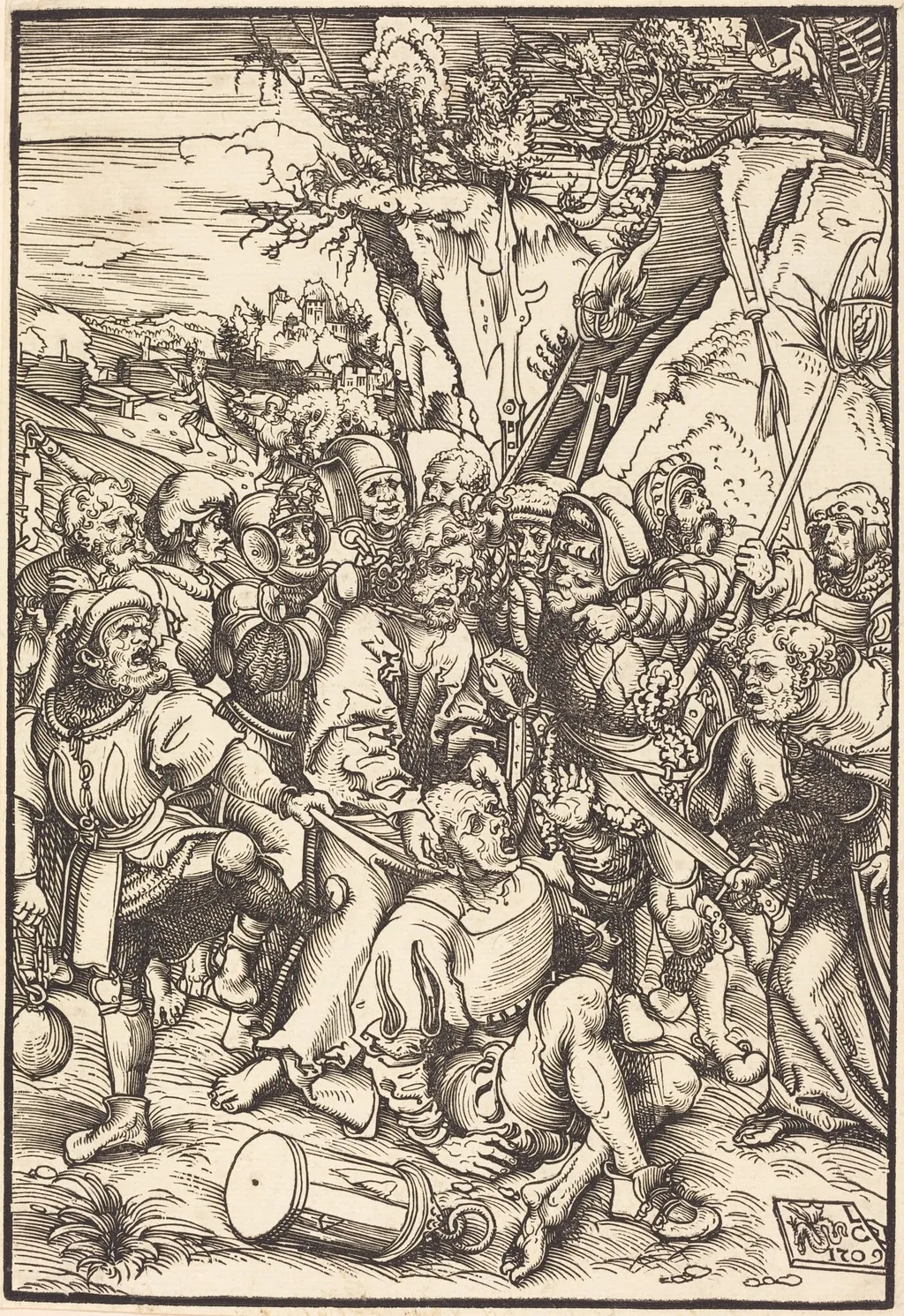 Christ Taken Captive, by Lucas Cranach the Elder, ink, 1509