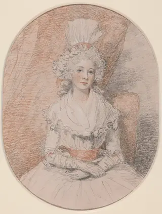 Miss Frances Beresford, by John Hoppner, graphite, 1784
