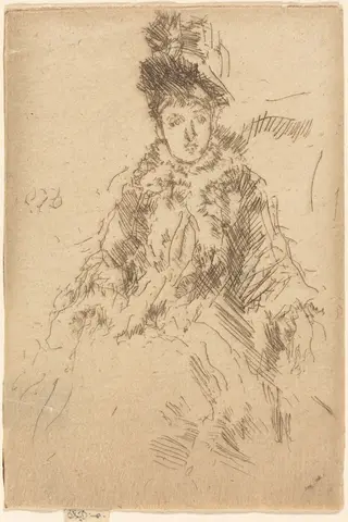 Miss Lenoir, by James McNeill Whistler, ink, 1887