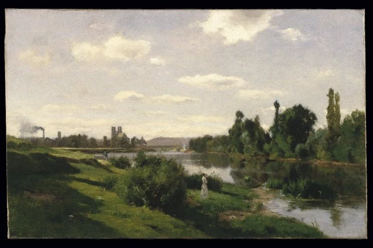 The River Seine at Mantes, detail