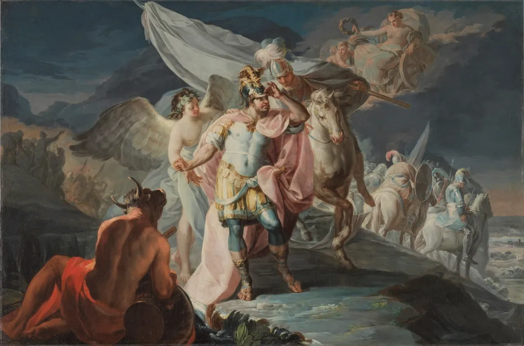 The Victorious Hannibal Seeing Italy from the Alps for the First Time, by Francisco de Goya, oil, 1770