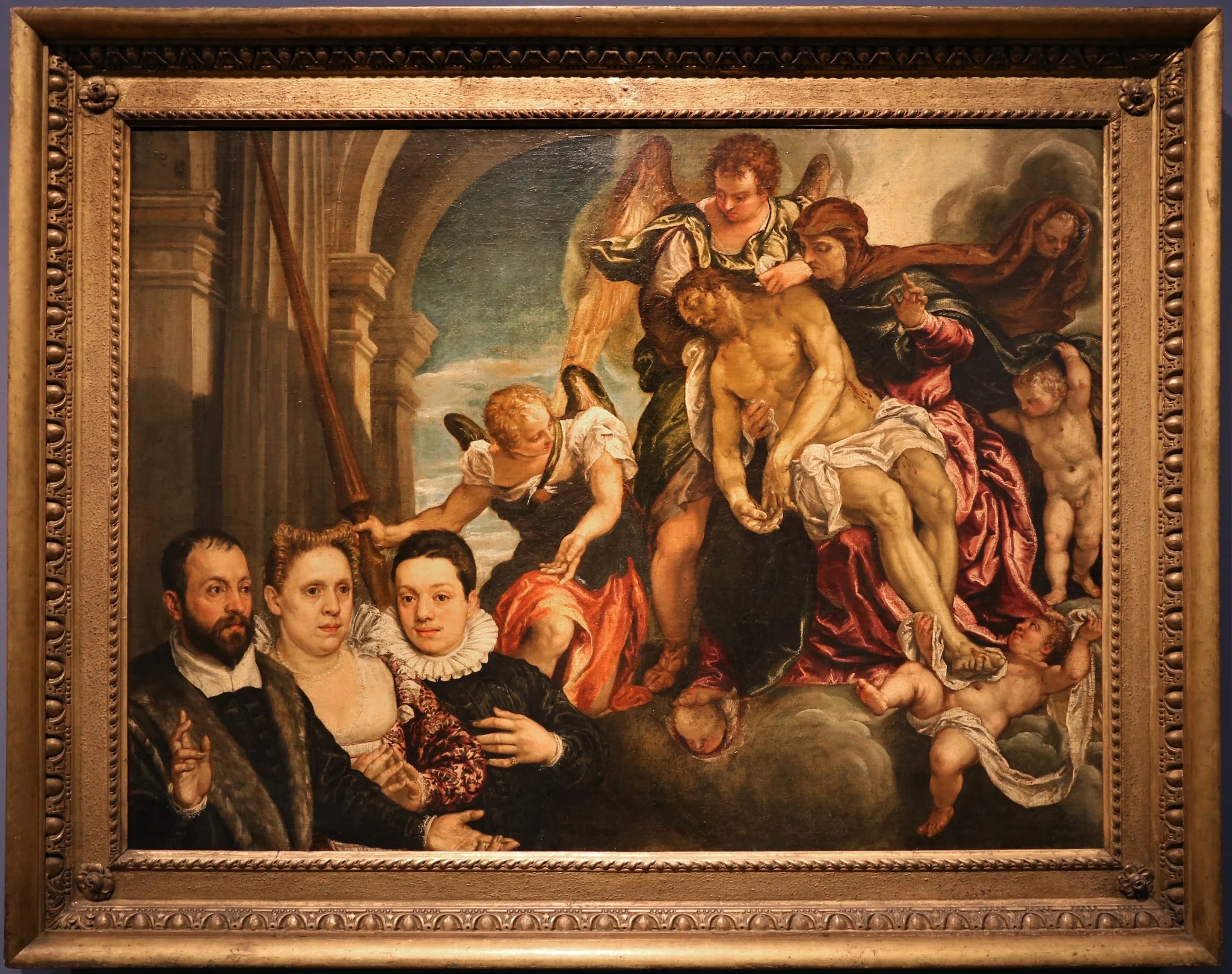 Pietá mit Stifterfamilie, detail