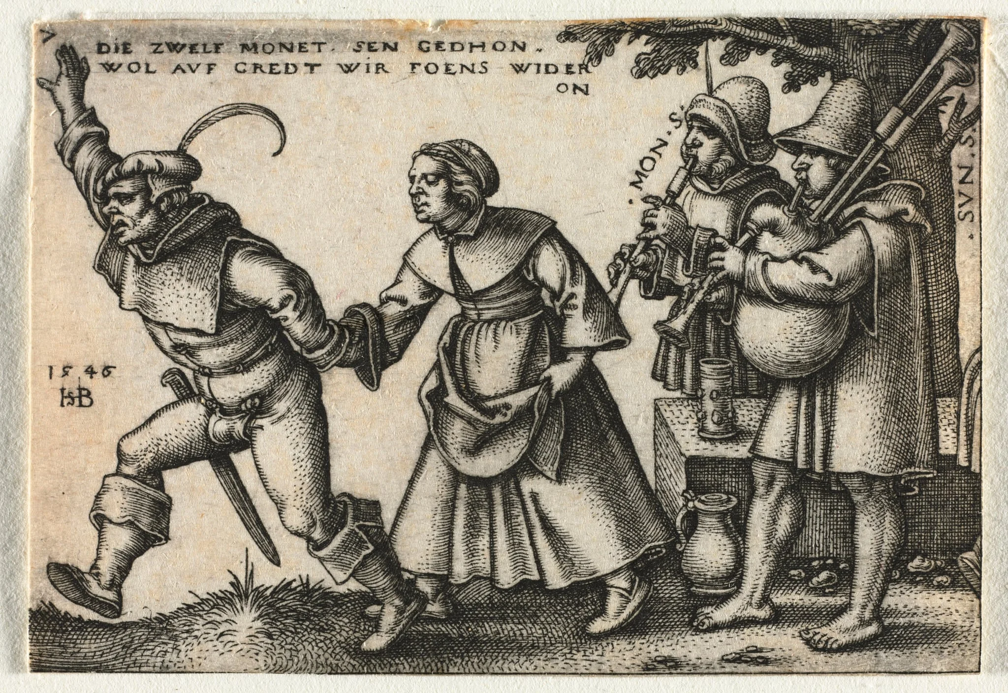The Peasant Wedding or the Twelve Months: No. 7, detail