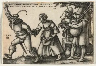 The Peasant Wedding or the Twelve Months:  No. 7, by Sebald Beham, 1546