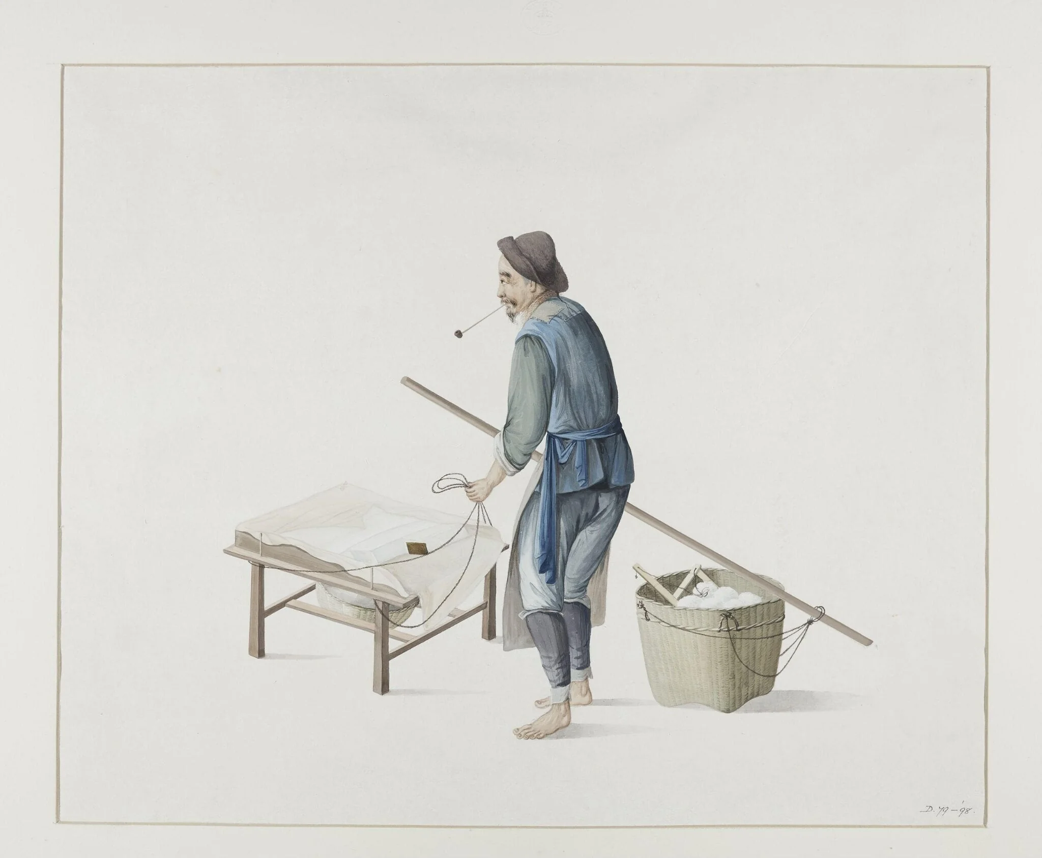 A Bean Curd Seller, detail