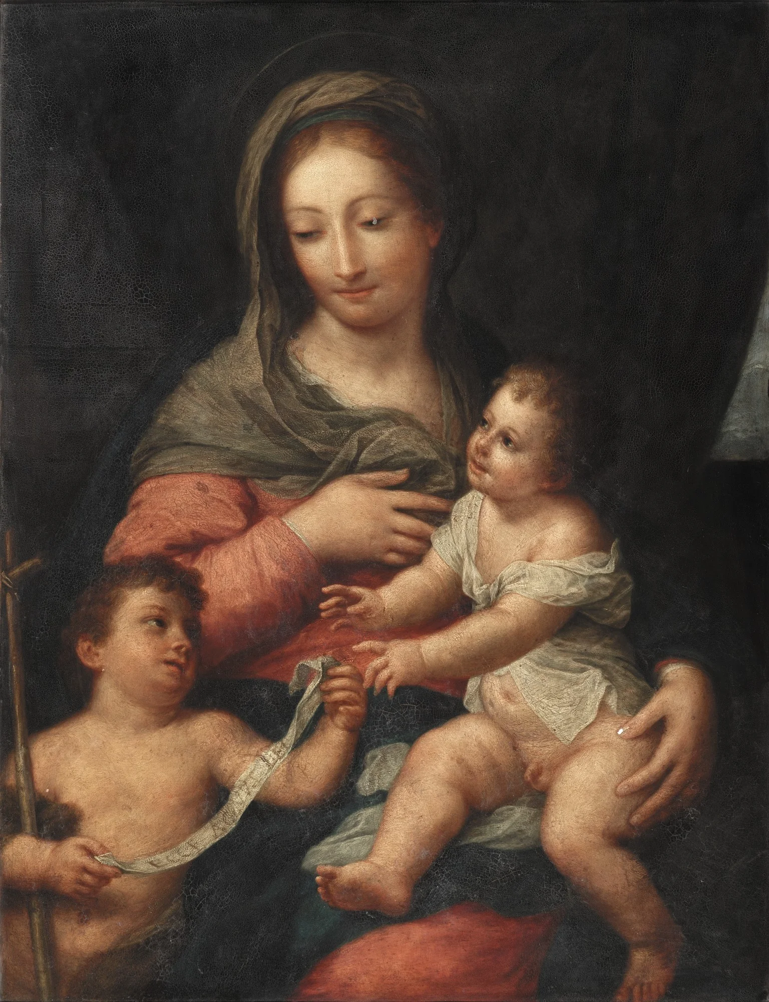 Madonna and Child with the Young Saint John the Baptist, detail