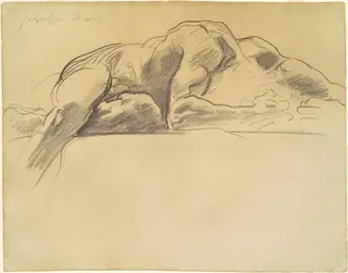 Study for "Hell", by John Singer Sargent, charcoal, 1910