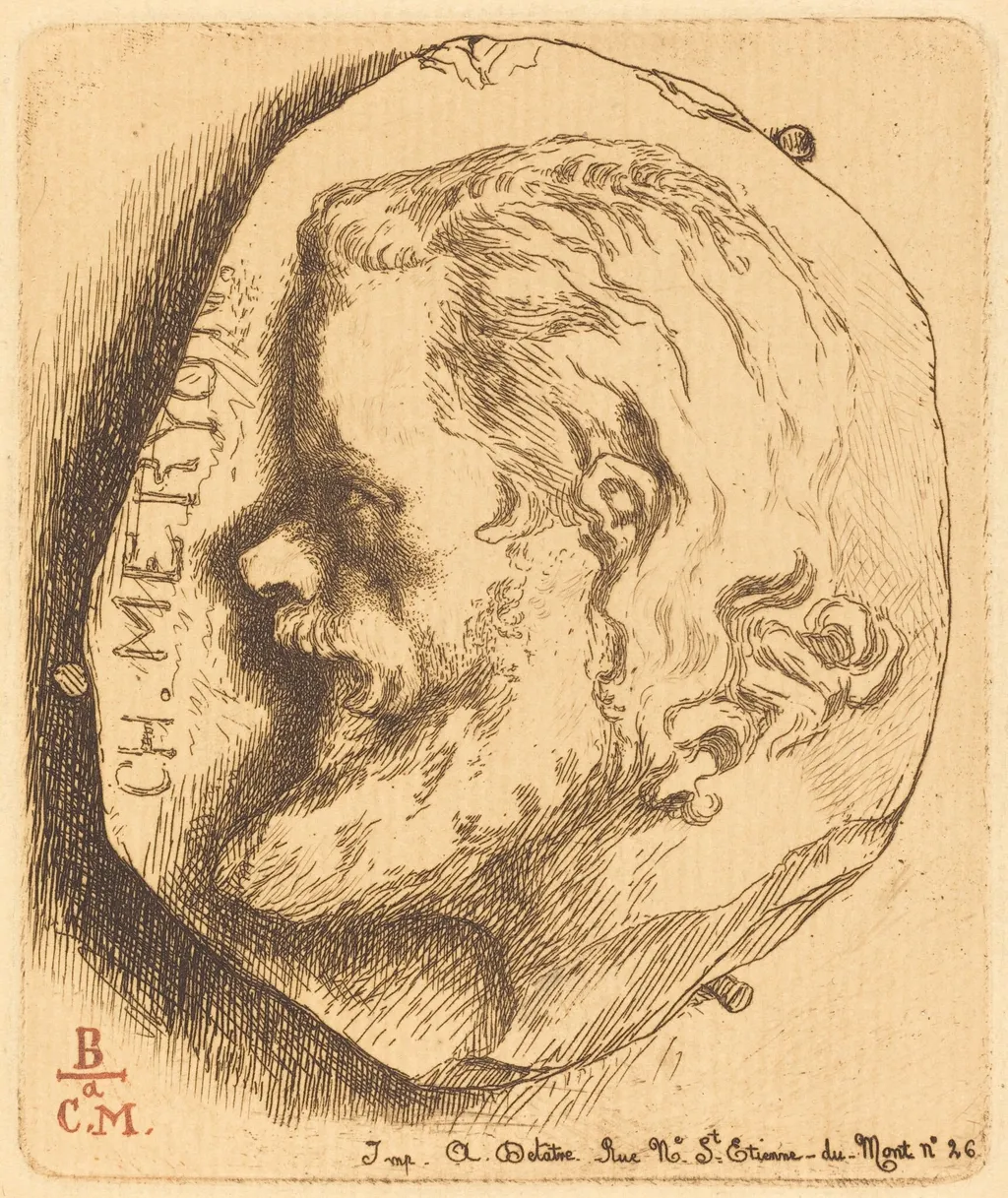 Charles Meryon, by Félix Bracquemond, ink, 1854