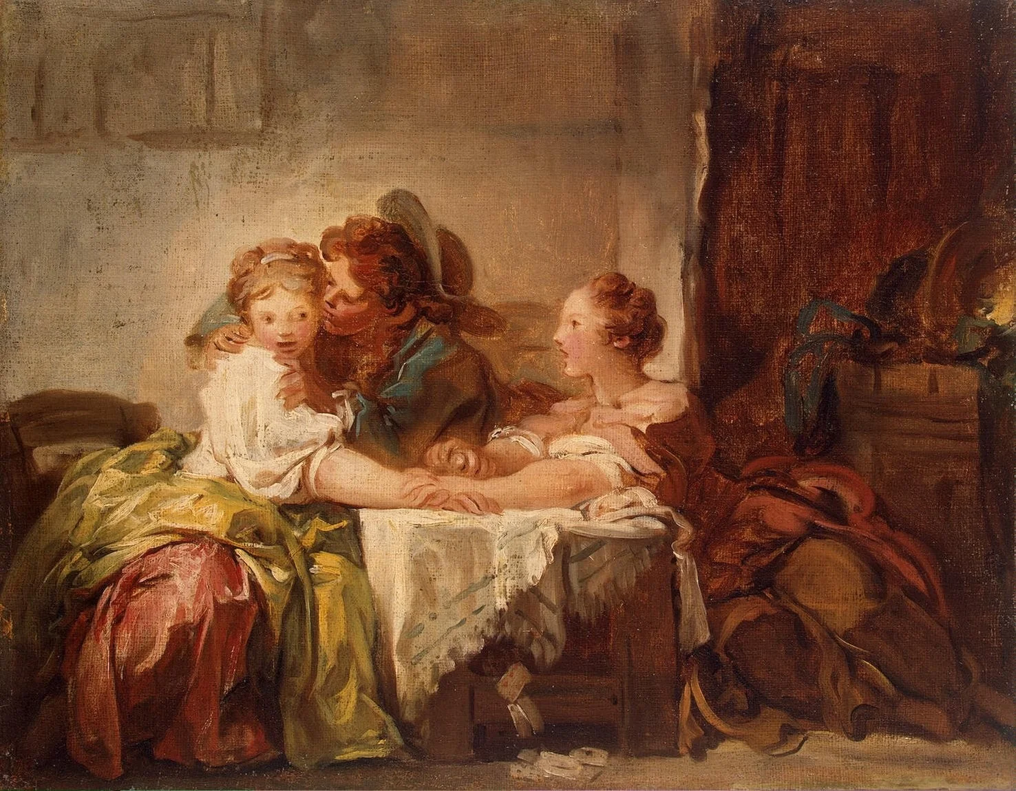 The Captured Kiss, detail