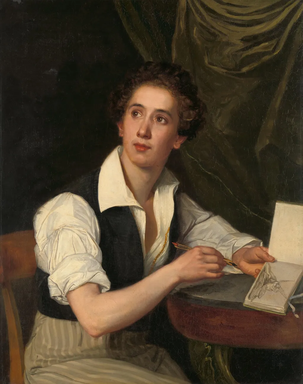Self-Portrait, by Charles Saligo, unspecified, 1825