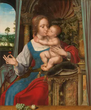 The Virgin and Child, by Quinten Metsys, oil, 1520