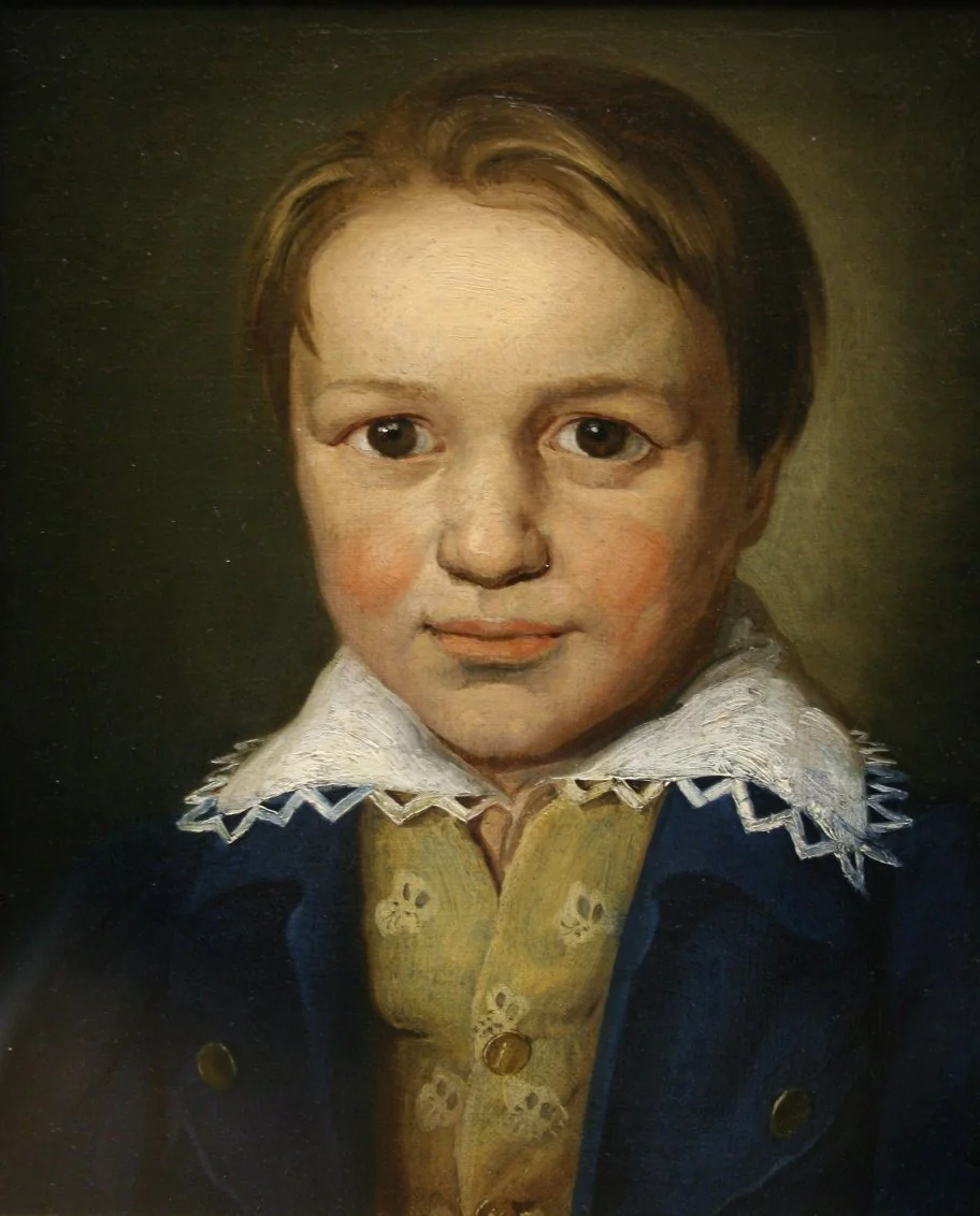 Disputed portrait of thirteen-year-old Beethoven, detail