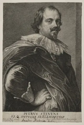 Portrait of Peter Stevens, by Lucas Emil Vorsterman, 1604