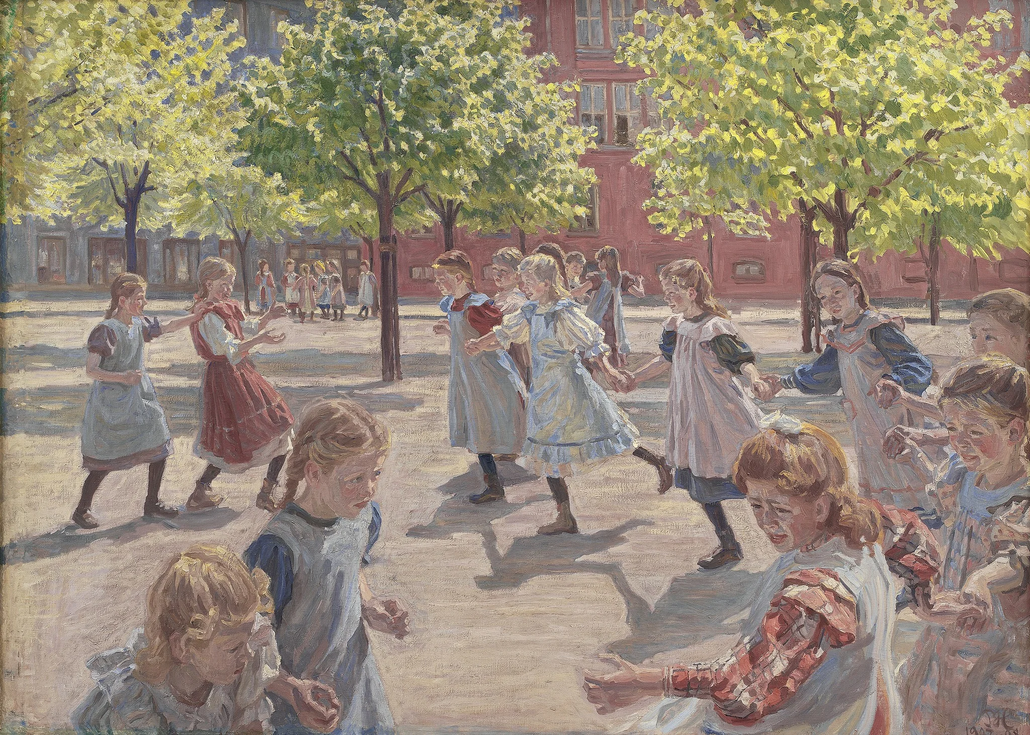 Playing Children, Enghave Square, detail