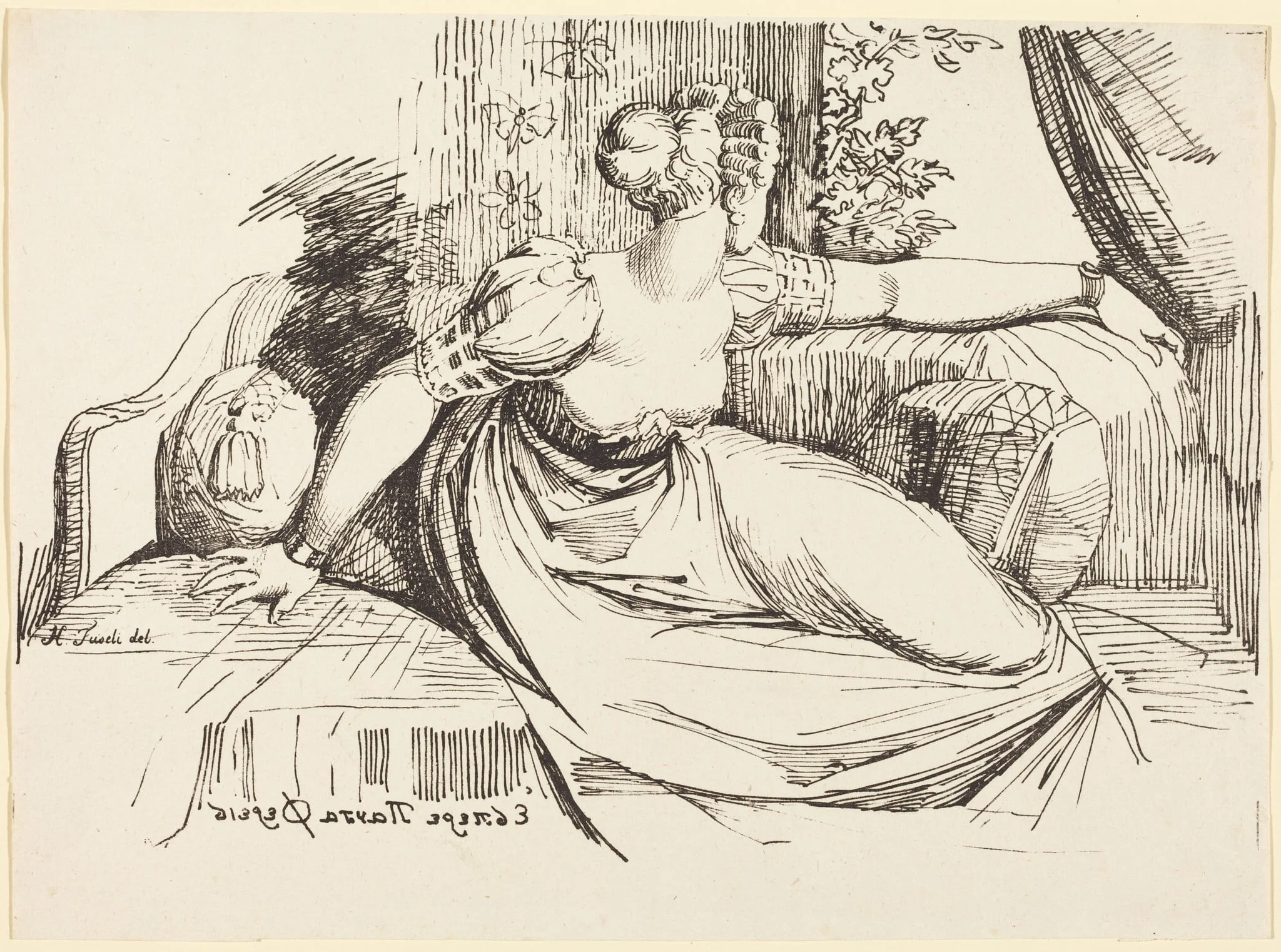 A Woman Sitting by the Window, detail