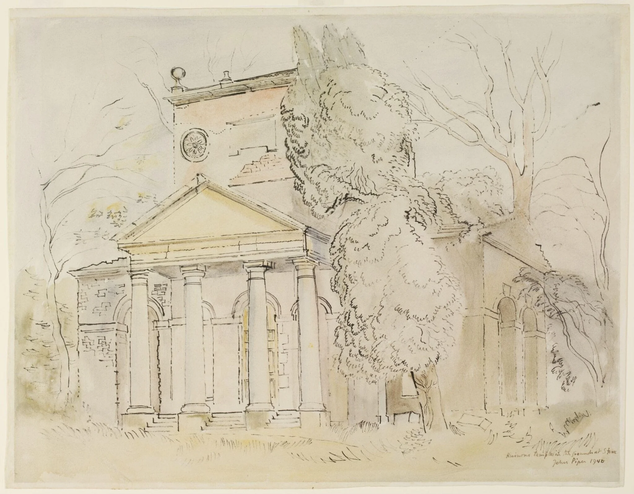 The Ruined Temple of Friendship in the Grounds at Stowe, detail