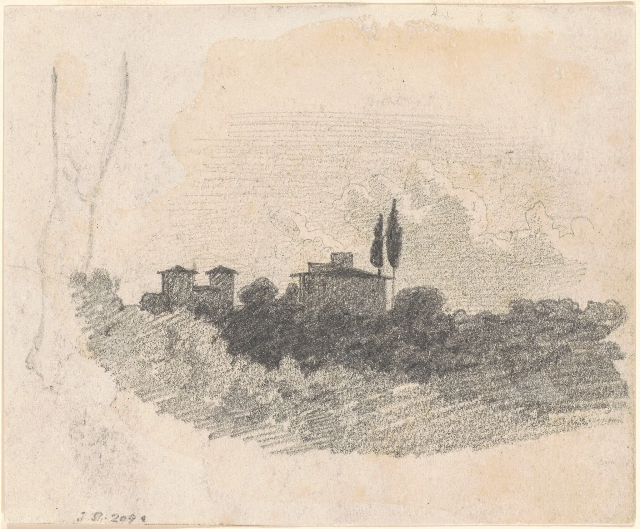 Italian Villa [recto], detail