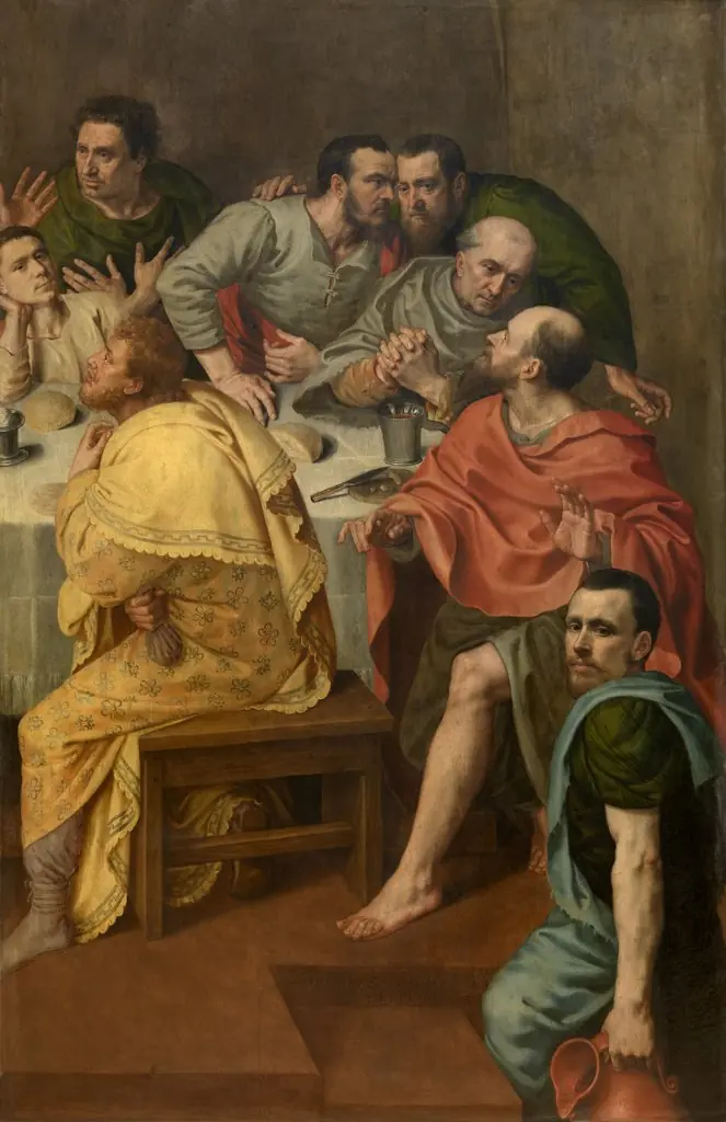 The Last Supper, by Adriaen Thomasz. Key, oil, 1575