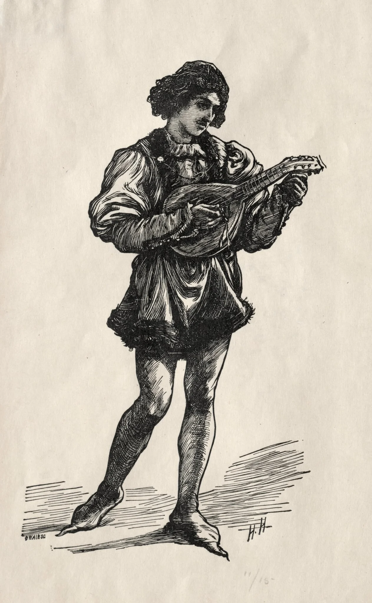 A Troubadour, detail