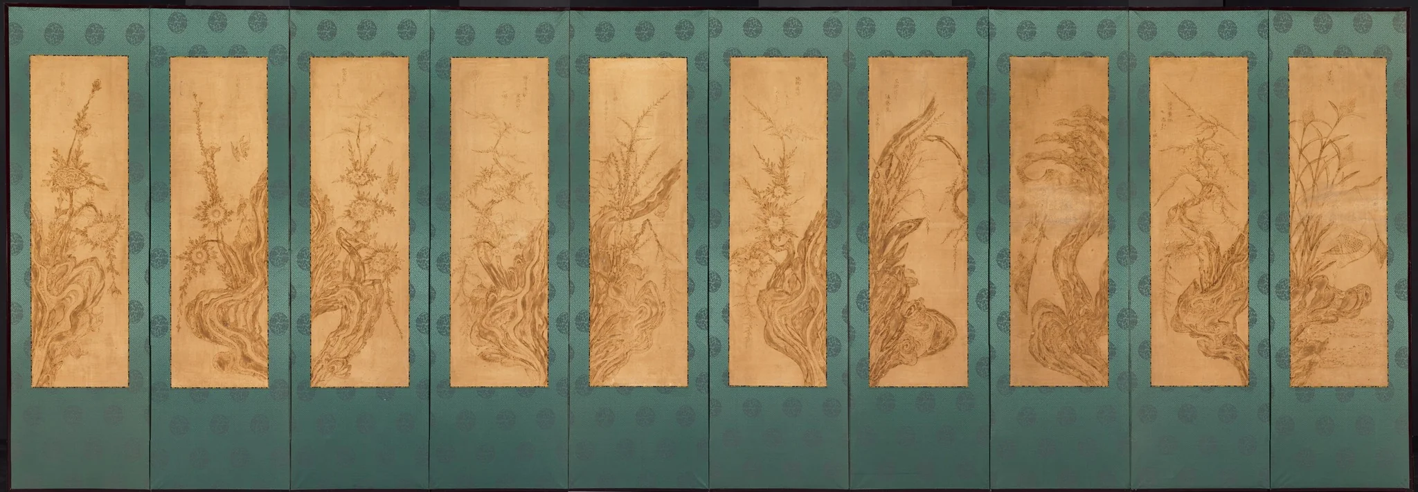 Birds and Flowers, detail