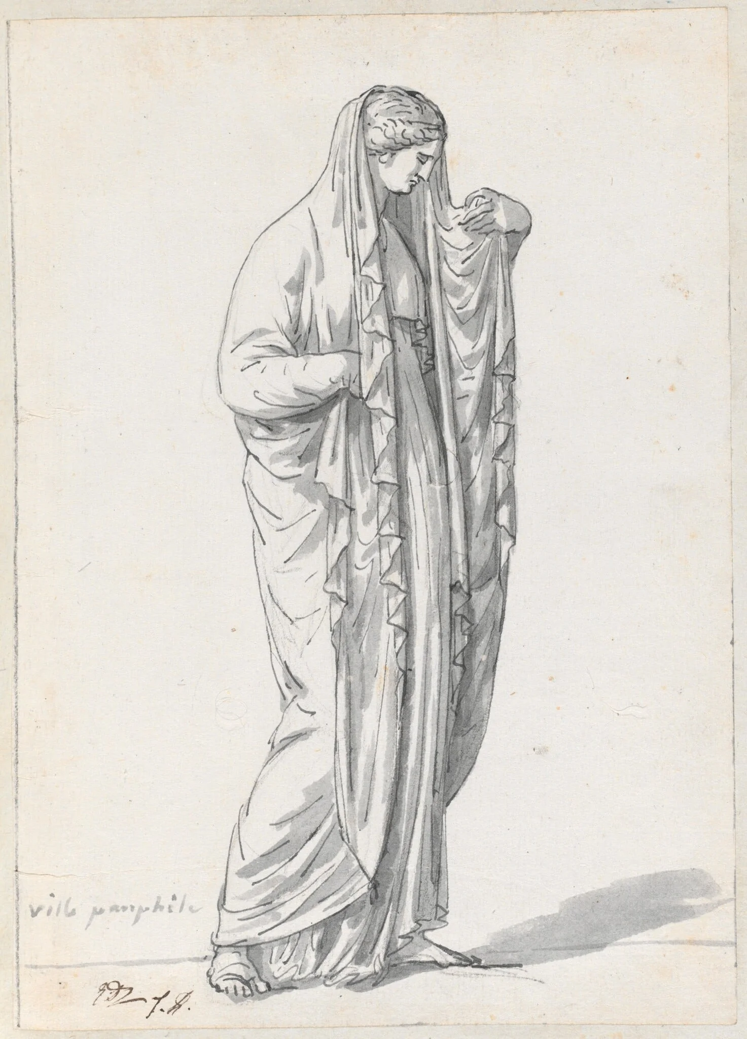 Draped Woman from the Villa Pamphili, detail