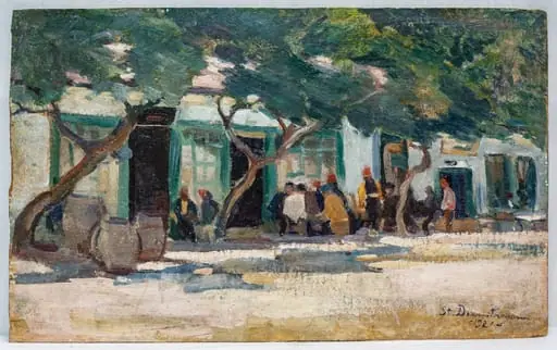 Cafenea turcească, by Ștefan Dimitrescu, 1919