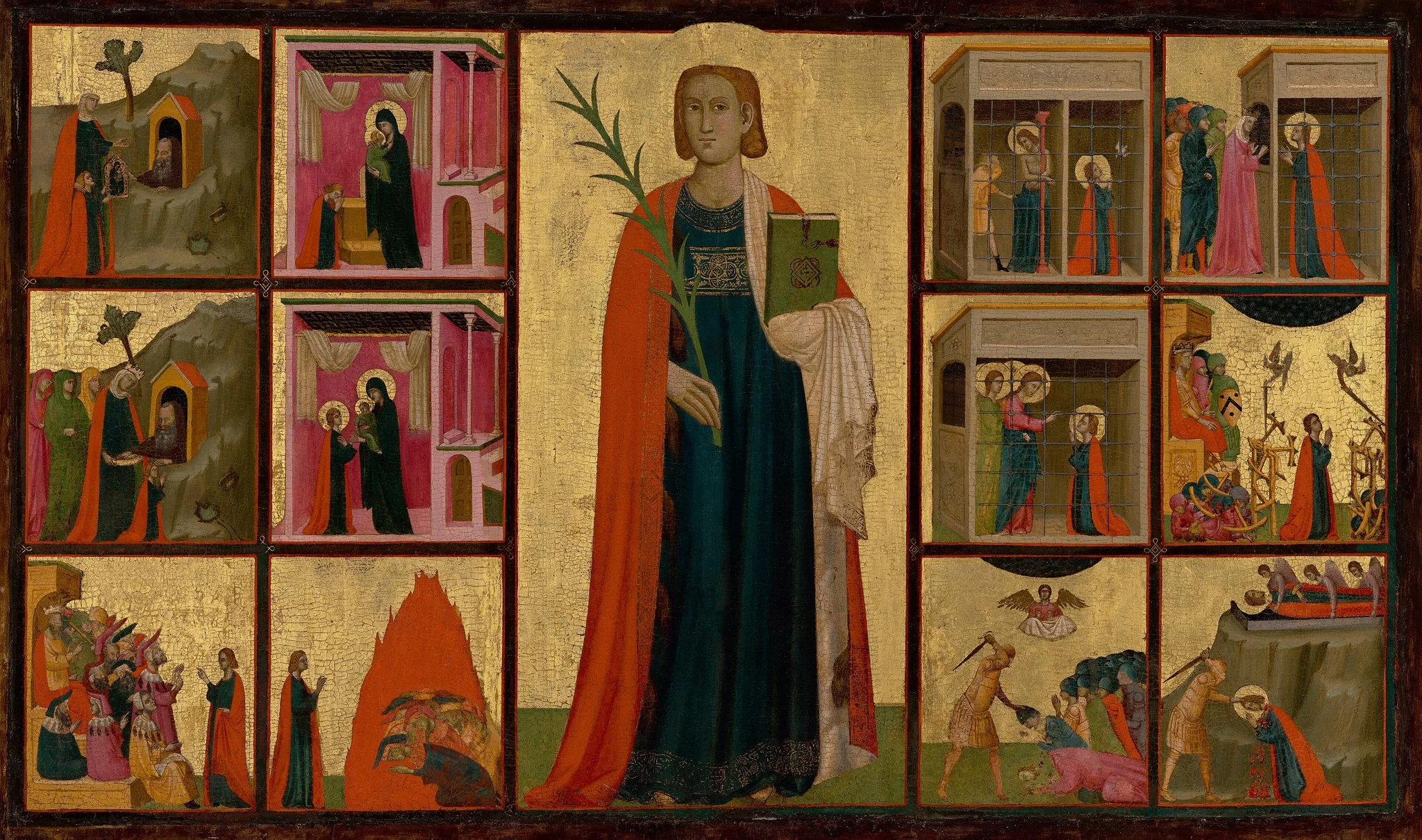 Saint Catherine of Alexandria and Twelve Scenes from Her Life, detail