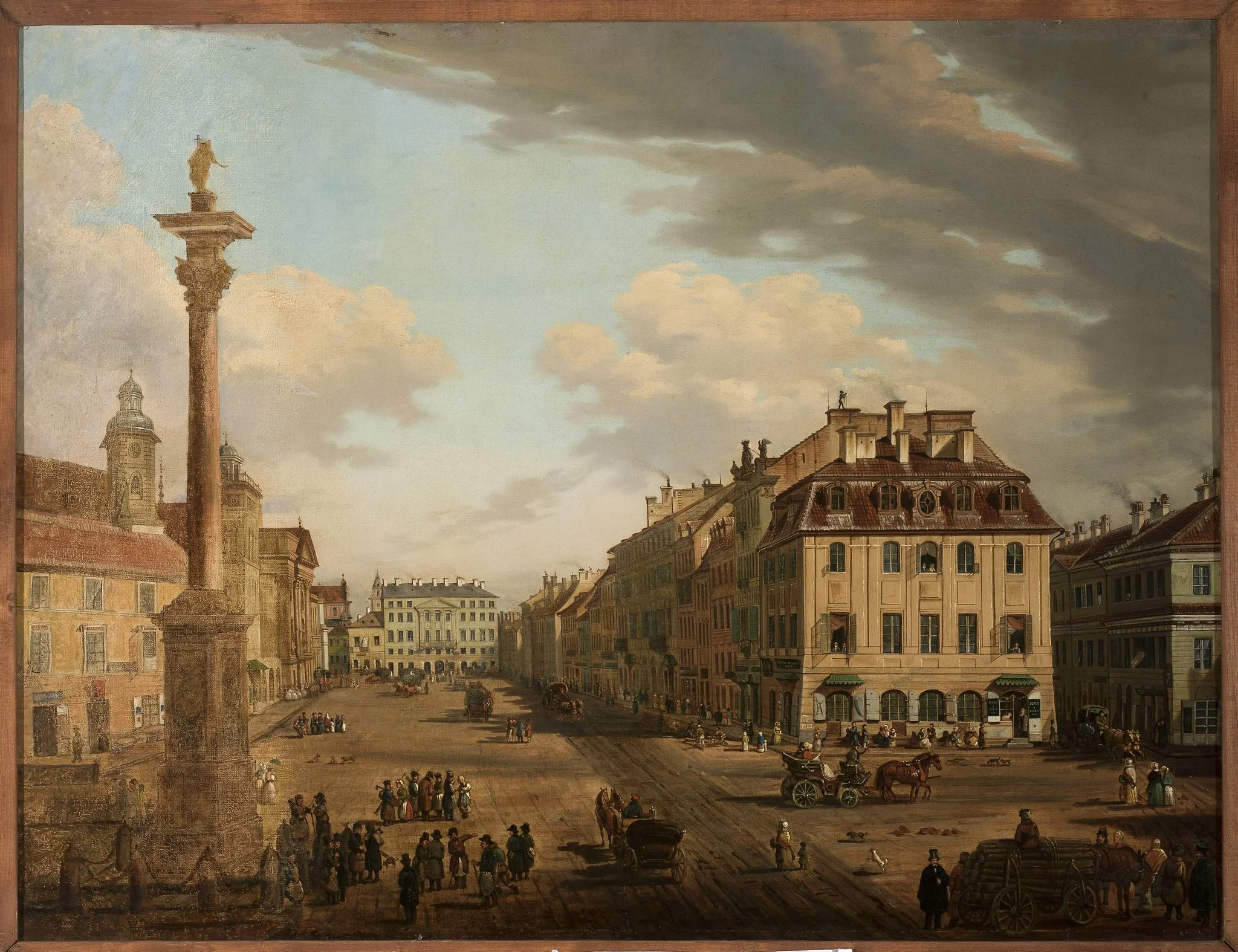 View from the Castle Square towards Krakowskie Przedmieście, detail