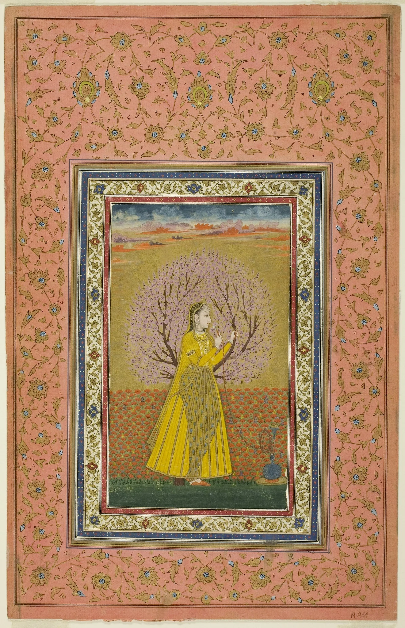 Young Woman Smoking a Huqqa, detail