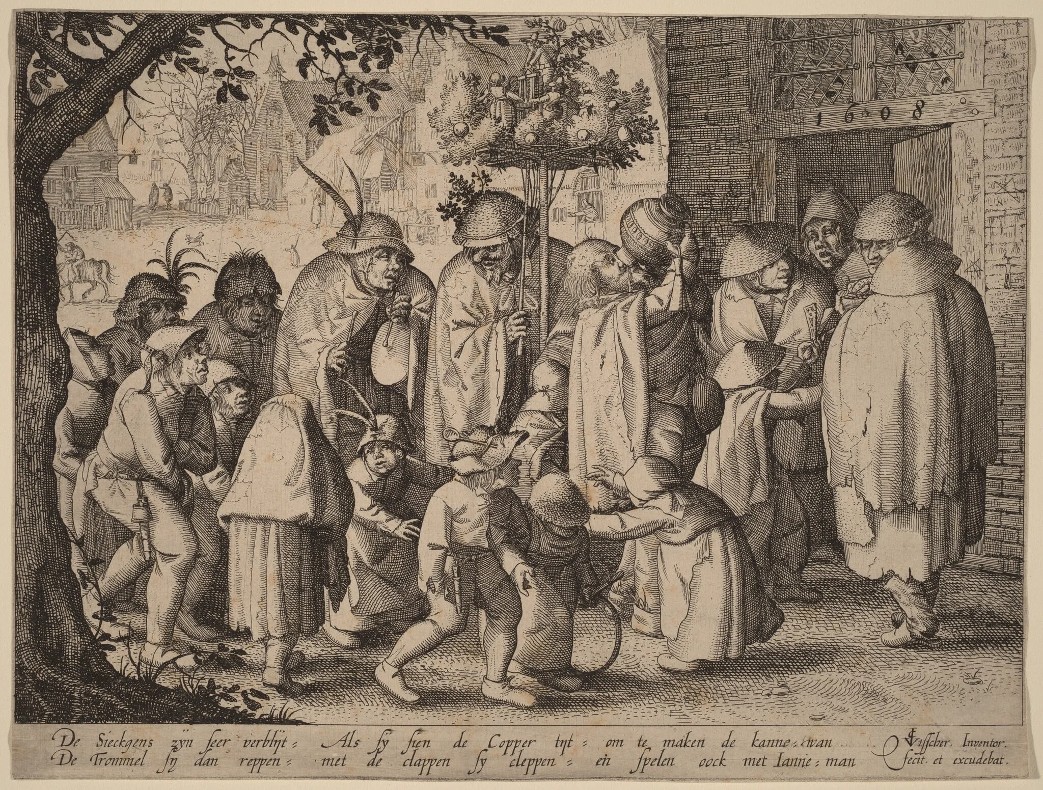 Procession of Feasting Lepers, detail