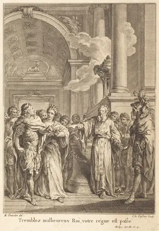 Tremblez malheureux Roi, votre régne est passé, by Jean Charles Levasseur, ink, 1775