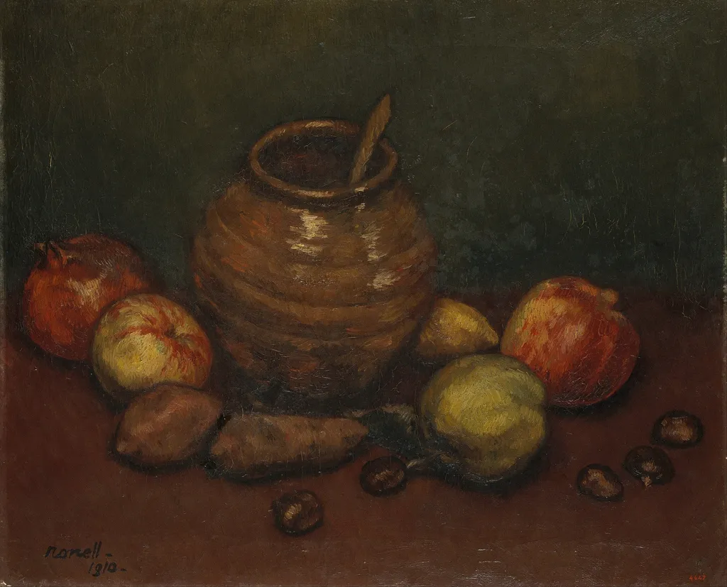 Still Life, by Isidre Nonell, oil, 1910