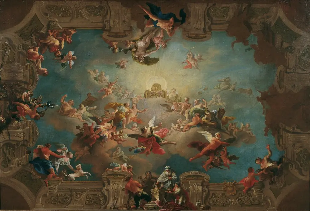 Diana's Admission to Olympus, by Daniel Gran, oil, 1732