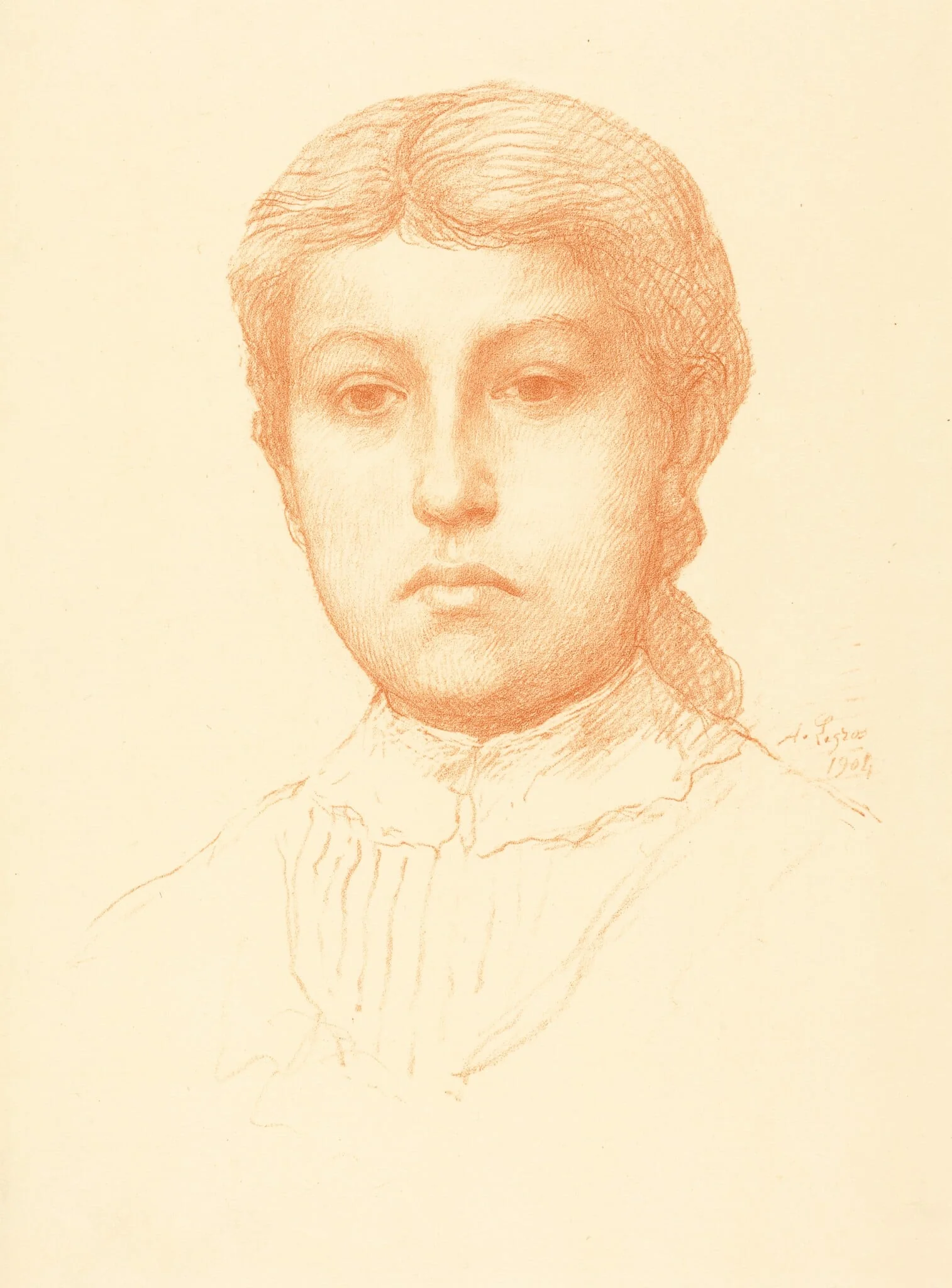 Head of a Young Girl (Tete de jeune fille), detail