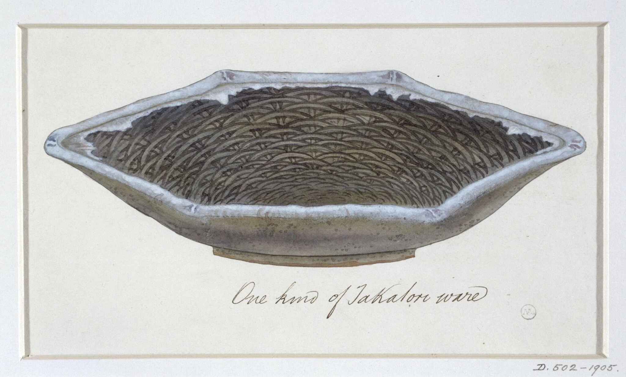 One kind of Takatori ware, detail