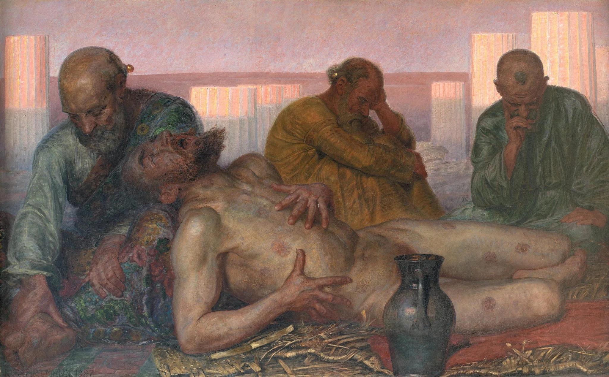 Job and His Friends, detail