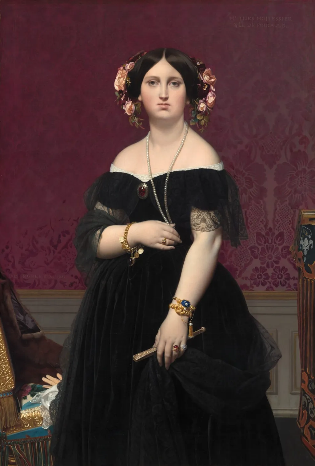 Madame Moitessier, by Jean Auguste Dominique Ingres, oil, 1851