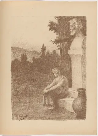 La jarre couronnée (The Crowned Jar), by Alphonse Osbert, ink, 1895