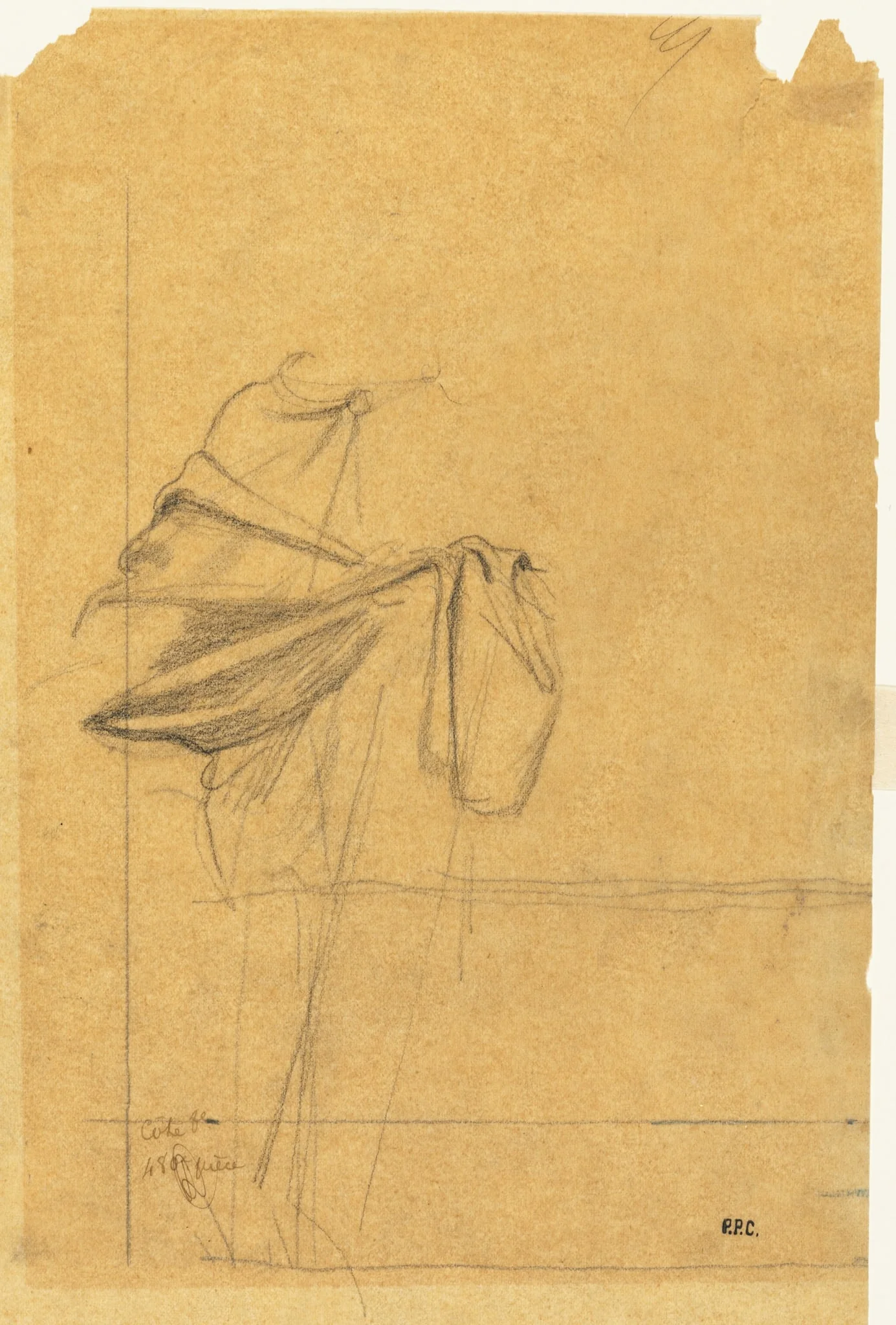 Drapery Study, detail