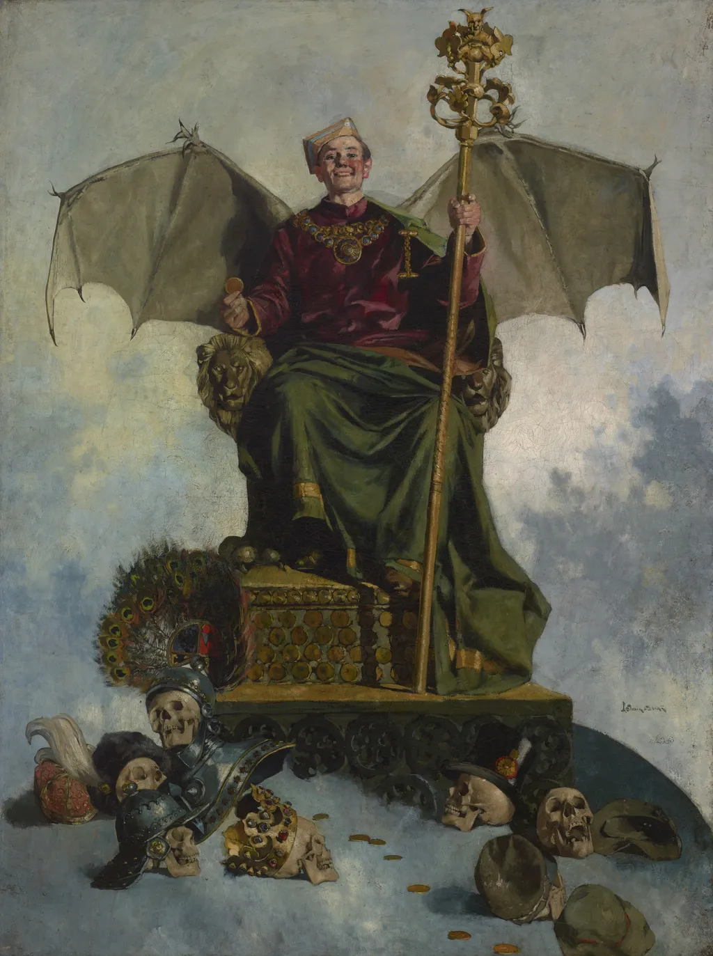 Alegory of Satan (Lord of the World), by Ludwik Stasiak, oil, 1900