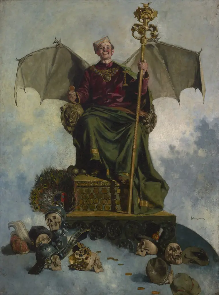 Alegory of Satan (Lord of the World), by Ludwik Stasiak, oil, 1900