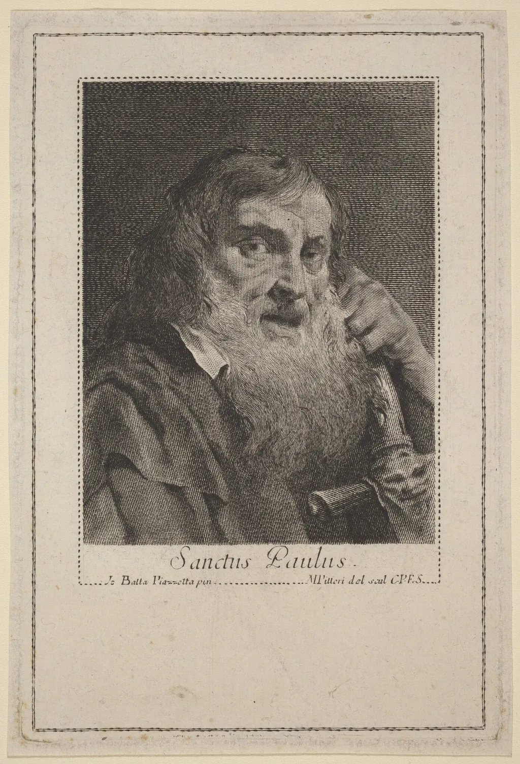 Sanctus Paulus, by Marco Alvise Pitteri, ink, 1744
