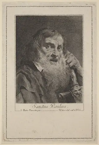 Sanctus Paulus, by Marco Alvise Pitteri, ink, 1744