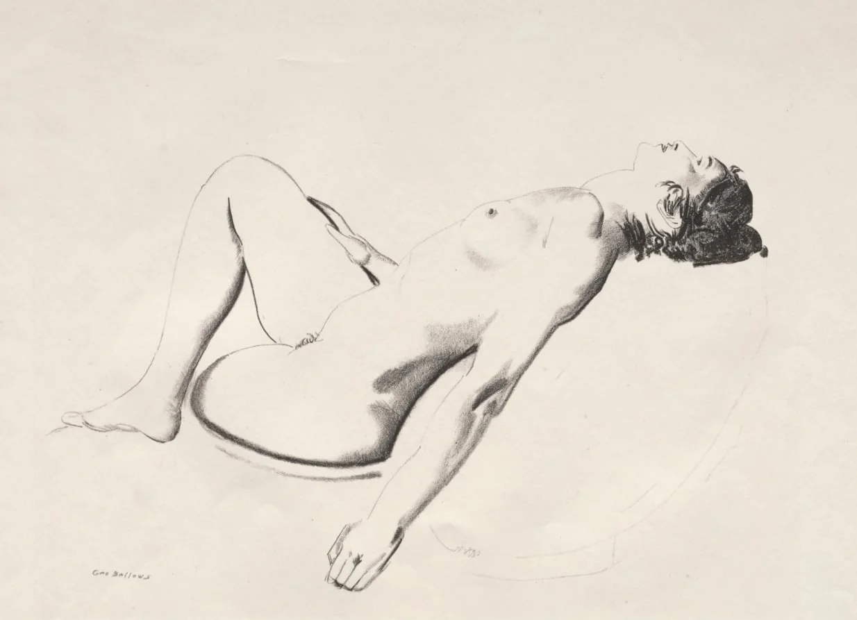 Nude Study, Woman Lying on a Pillow, detail