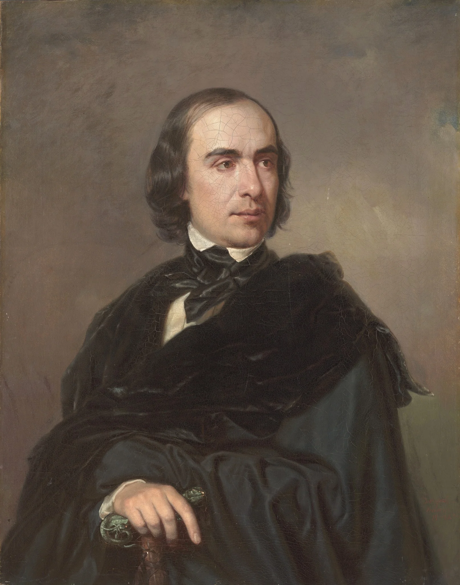 Portrait of Timofei Nikolayevich Granovsky, detail