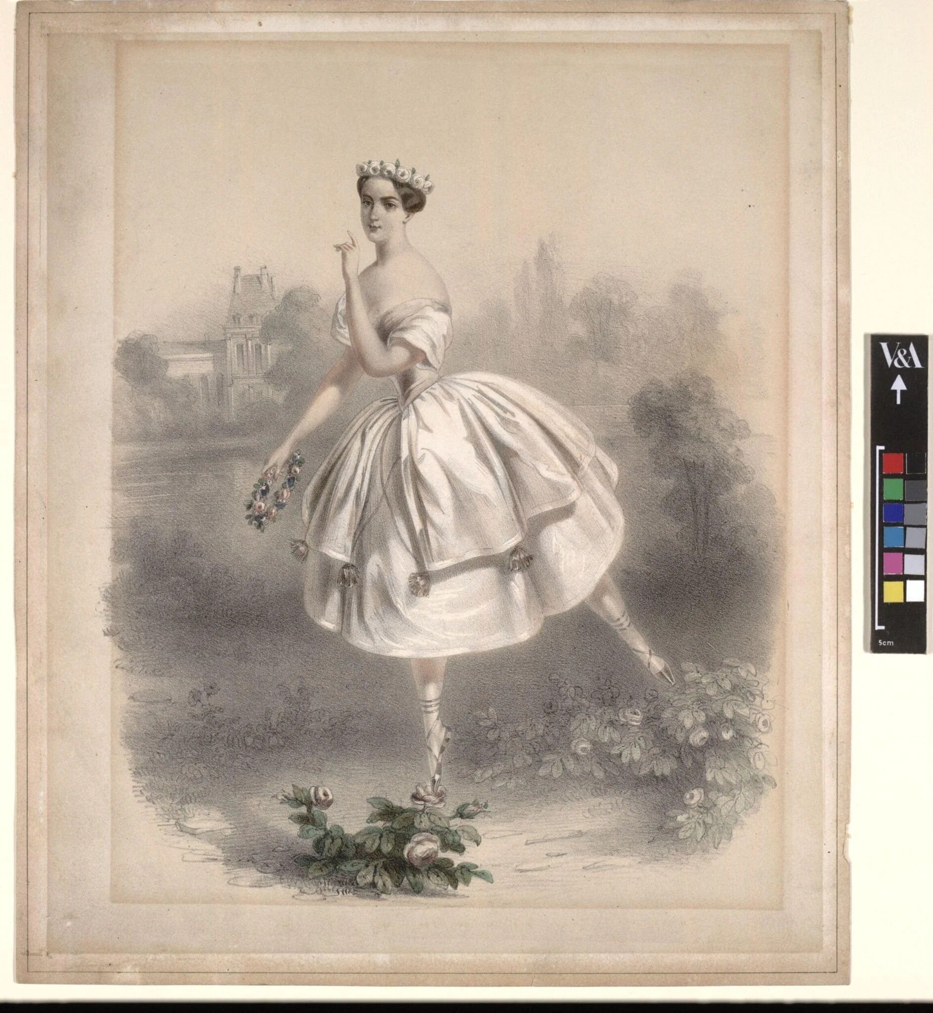 Marie Taglioni in L'Ombre, detail