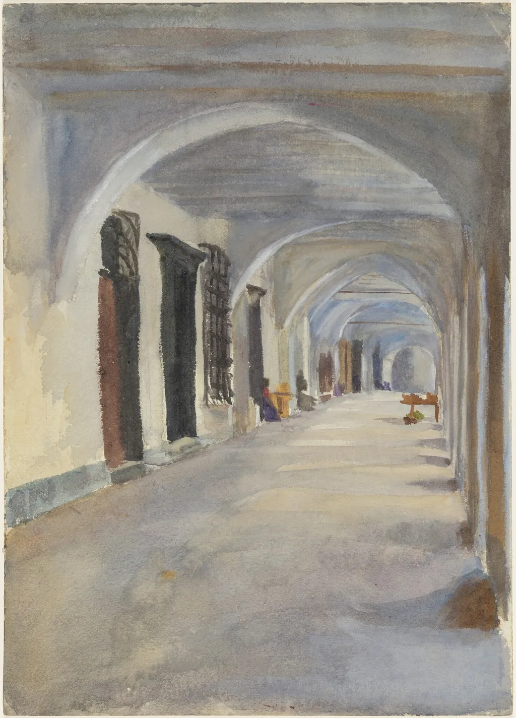 A Loggia, by Emily Sargent, watercolor, 1901